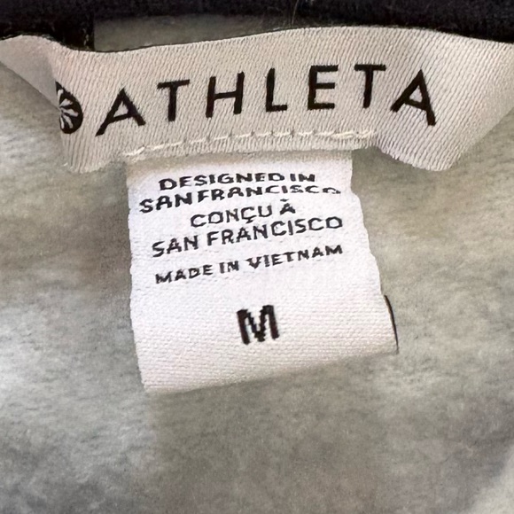 Athleta Navy/White Tie-Dyed Hoodie, Size Medium, Preowned $25 - Picture 2 of 4